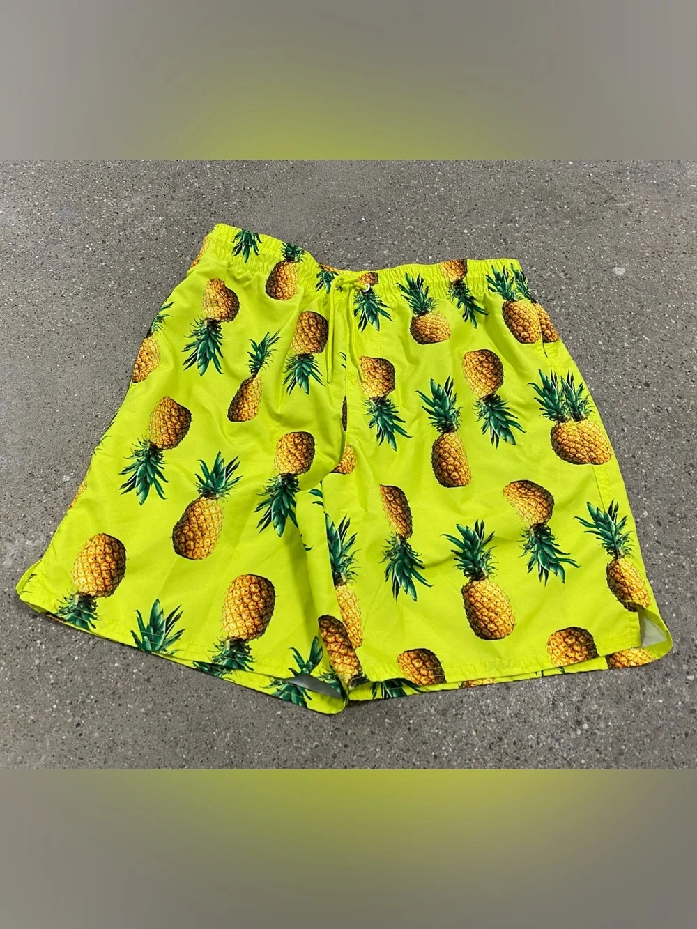 Like New Neon Pineapple Old Navy Swim Trunks Bathing Suit size Medium